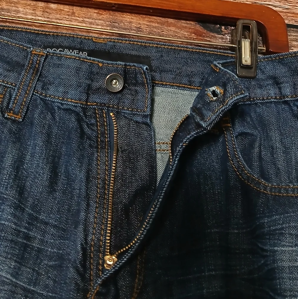 Rocawear Jeans 38X34 Classic Fit Baggy Streetwear Denim 100% Cotton Dark Wash